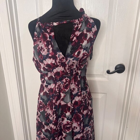 Anthropologie Eva Franco Women's Floral Halter Maxi Purple Dress Size 6 NWT - Picture 11 of 13